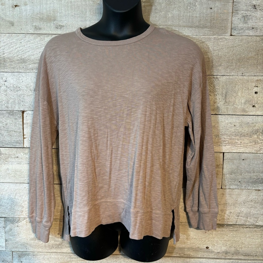 🛍️3/$30 Buffalo David Bitton  women’s tan coloured pullover long-sleeved top XL